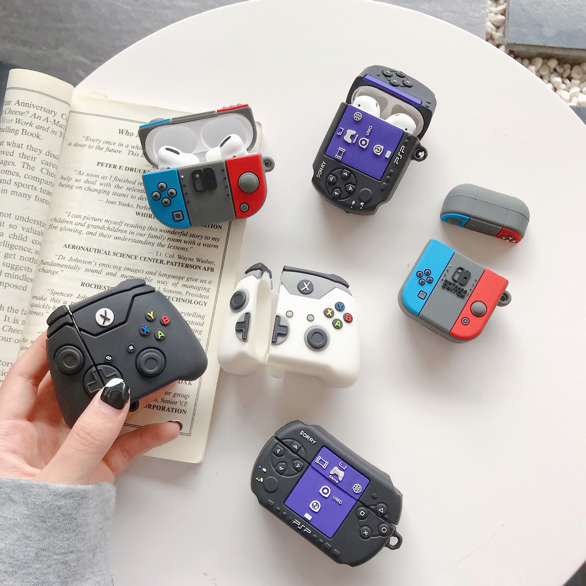 Силиконовый защитный 3D-чехол в стиле ретро для консоли Xbox, наушников Airpods Pro, защитная зарядная коробка для Airpods 1 2