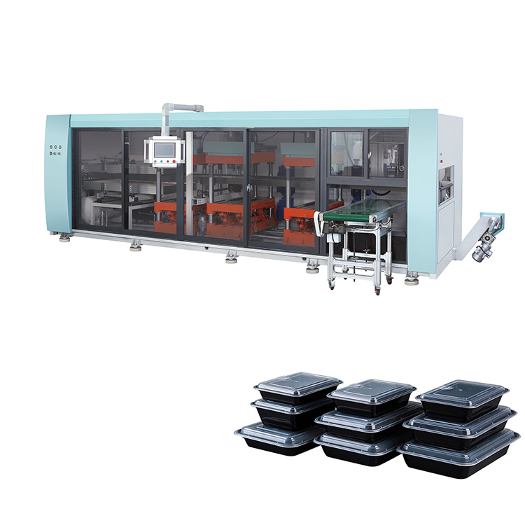 High speed full automatic multi stations disposable plastic lids thermoforming machine