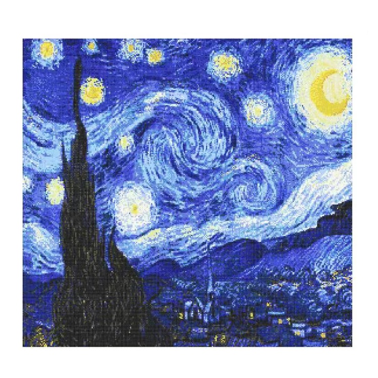 Cutting Picture White And Blue Starry Sky Crystal Glass Mosaic Tiles Glass Mosaic Art Murals