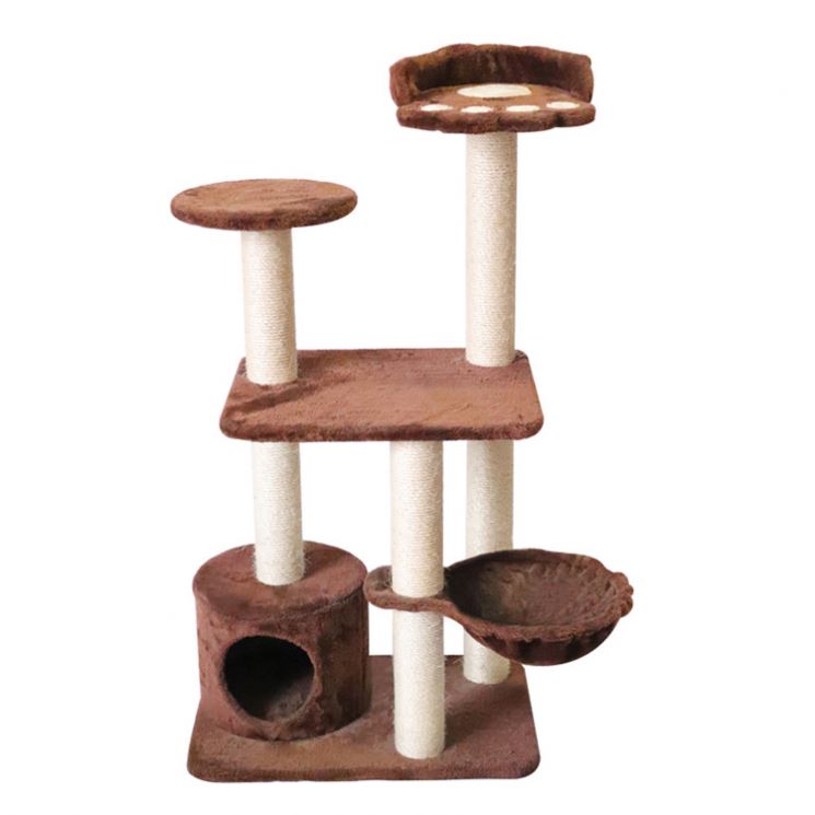 New Arrival Leopard Scratch Post Cardboard Condo For Large Cats Furniture Laser Cut Cat Wall Apartment House Tower Tree