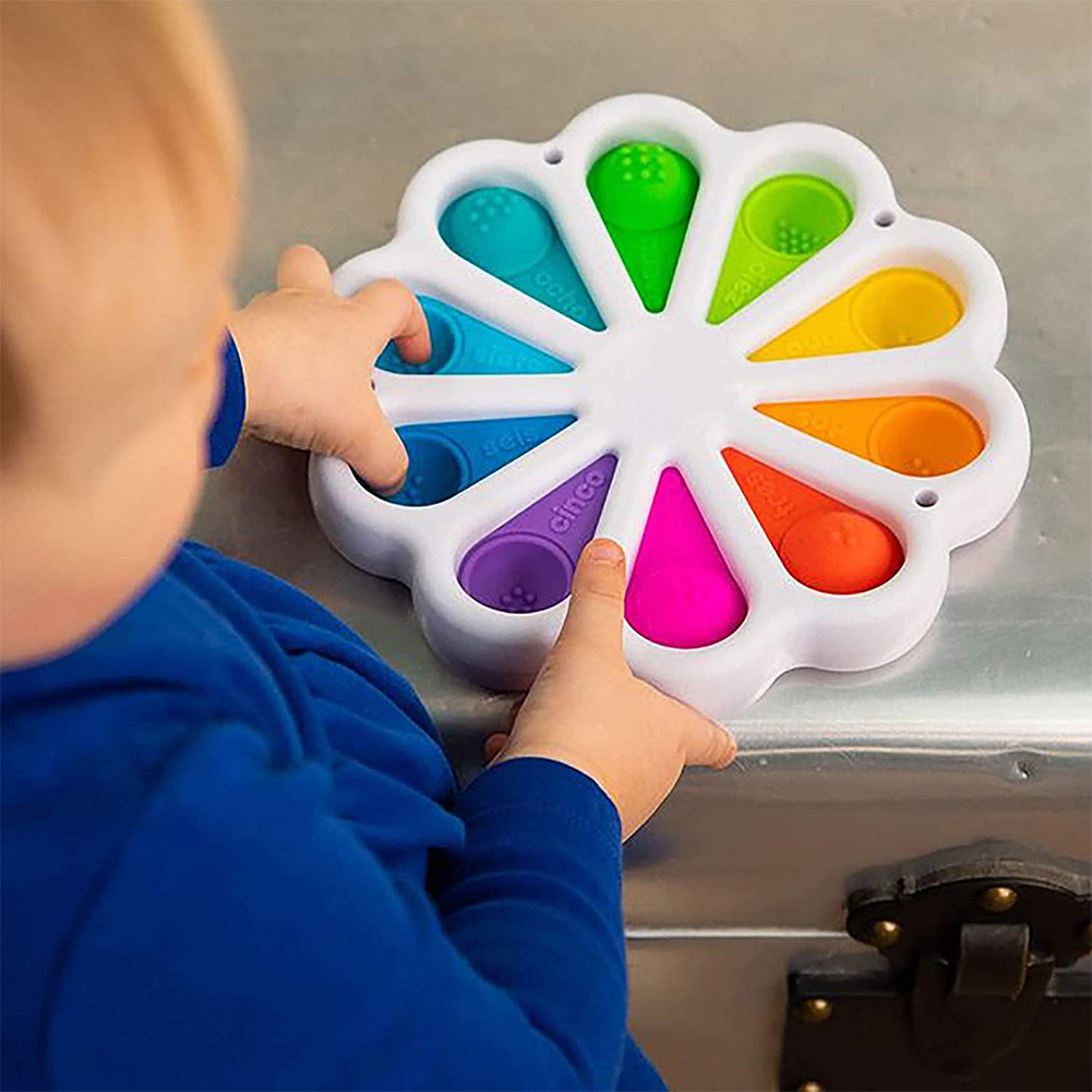 Push Pop Fidget Spinner Popping Bubble Fidget Spinner Simple Dimple Fidget Toy Hand Spinner Anxiety Toys Stress Relief Reducer