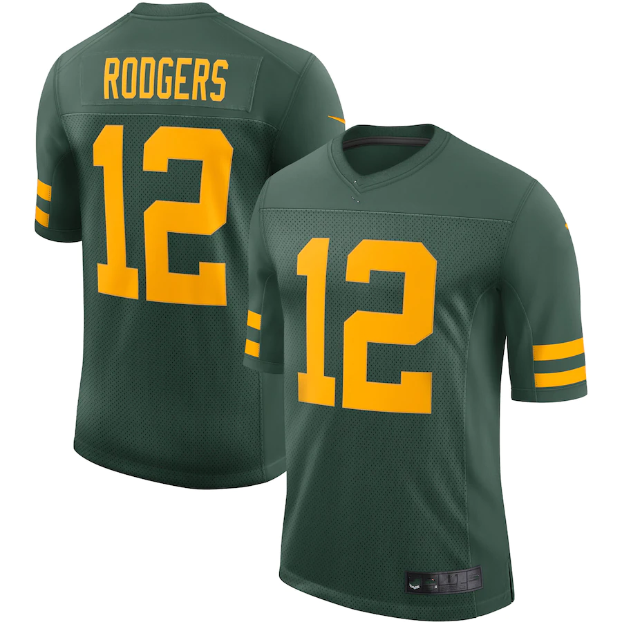 2021 New American Football Jersey Green Bay #17 Davante Adams #Aaron Rodgers Packer Custom Limited All size mix order