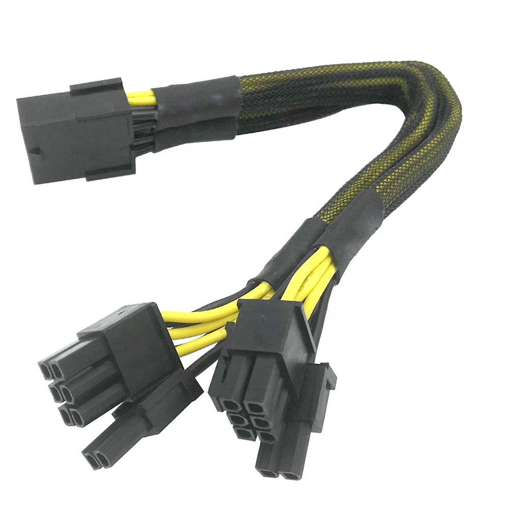 Разъем Pci-Express для графической карты, адаптер для графического процессора, источник питания 22 см, двойной разветвитель, Удлинительный кабель для видеокарты