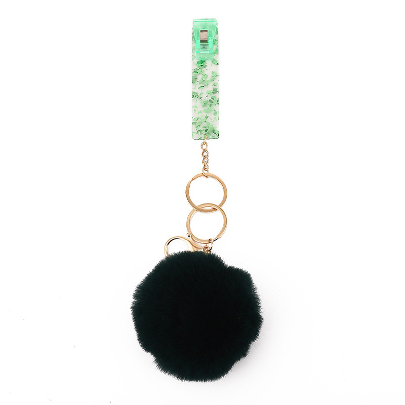 Hot Sale Designer Custom Bubble Ball Acrylic Card Puller Keychain Metal Buckle Card Puller Keychain