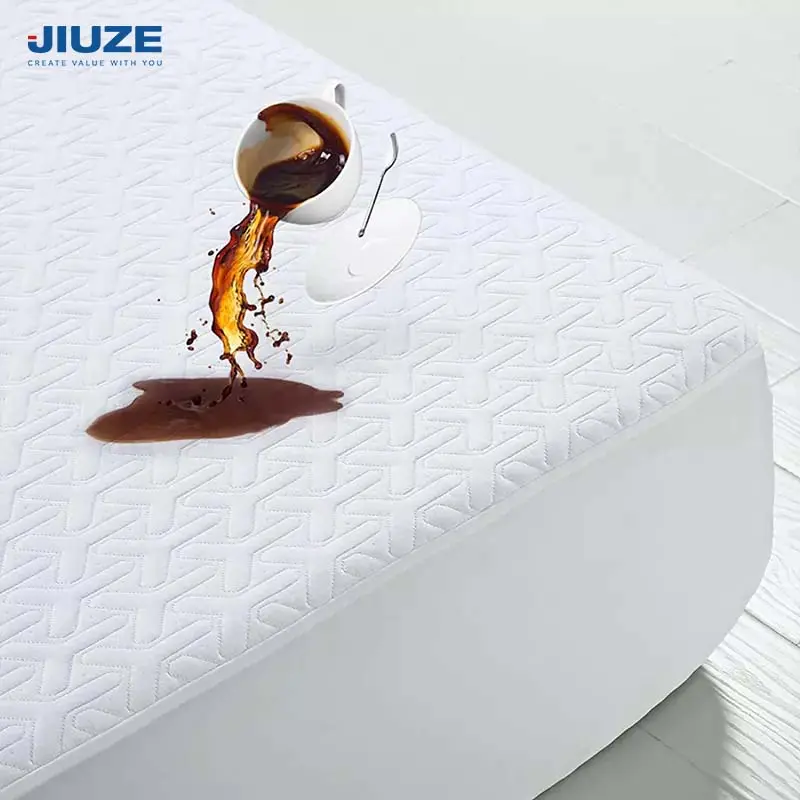 Premium Cooling Queen Size Waterproof Mattress Protector Mattress Pad Cover Fitted Breathable Bamboo Topper