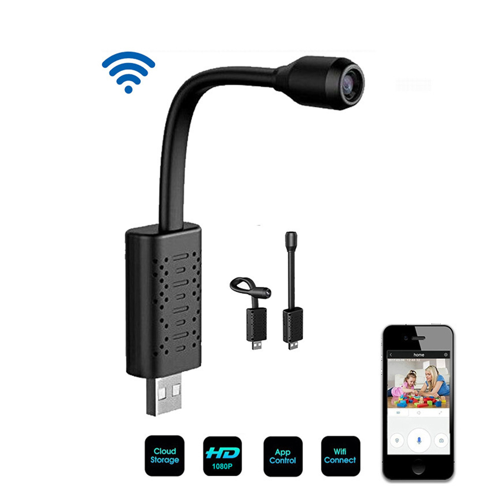 Скрытая мини-камера с USB, камера безопасности с Wi-Fi и USB, HD Беспроводная камера с универсальным интерфейсом USB, облачное хранилище TF,
