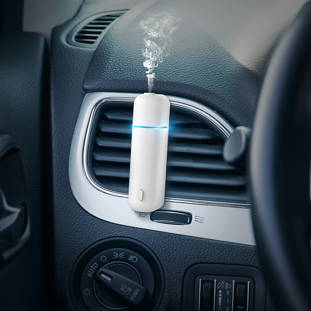 SCENTA Custom Ultrasonic Rechargeable Fragrance Car Freshener Vent Clip,Luxury Mini USB Car Air Freshener Vent Clip