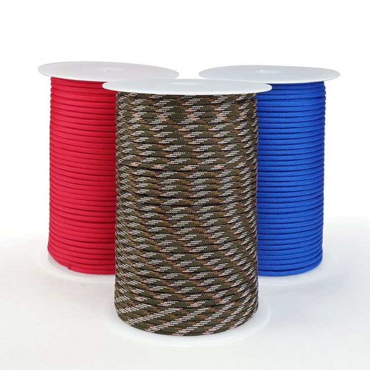 Wholesale Colorful 4mm Cord Rope Parachute Cord Lanyard Paracord Rope For Outdoor Camping Tent Climbing Buckle Survival Kit