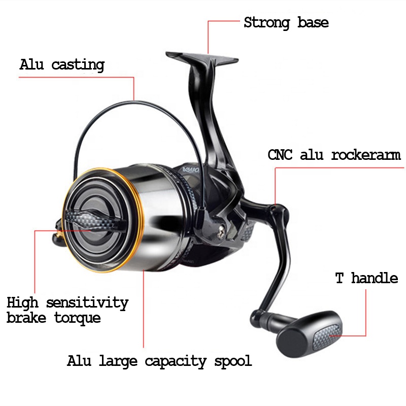 Freshwater 12 1BB Spinning Fishing Reel  Long casting 4.7:1 Gear Ratio Anti-Reverse Right/Left Handle Reel for Saltwater
