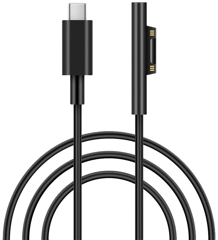 Бесплатный образец 15 в 5 футов/1,5 м Usb Type C кабель питания для быстрой зарядки Sur face Pro 3 4 5 6