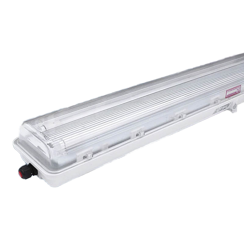T8 Double Tube Anti-Corrosion LED Lamp Explosion-Proof Chemical Factory Warehouse All Plastic IP66 Three Proof Fluorescent Light