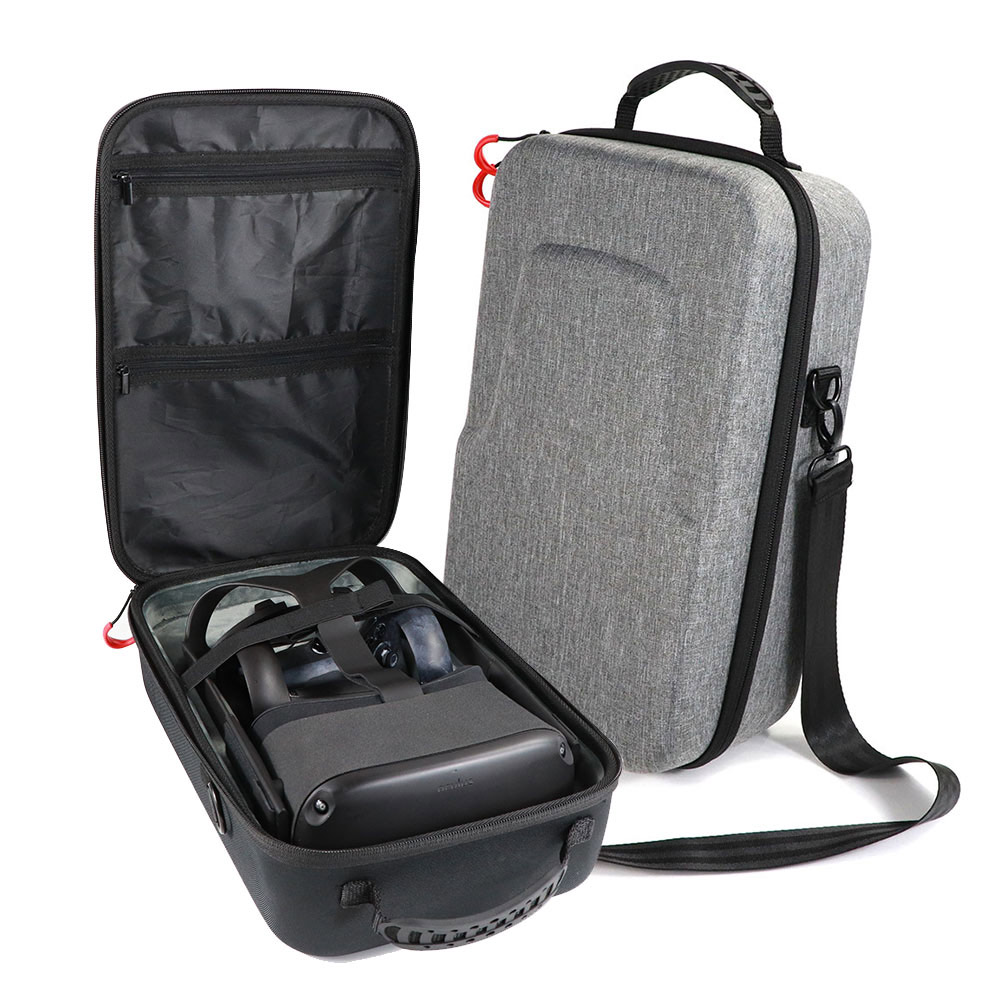Hard Travel Case for Oculus Quest VR Gaming Headset and Controllers Accessories Waterproof Shockproof Carrying Case Black