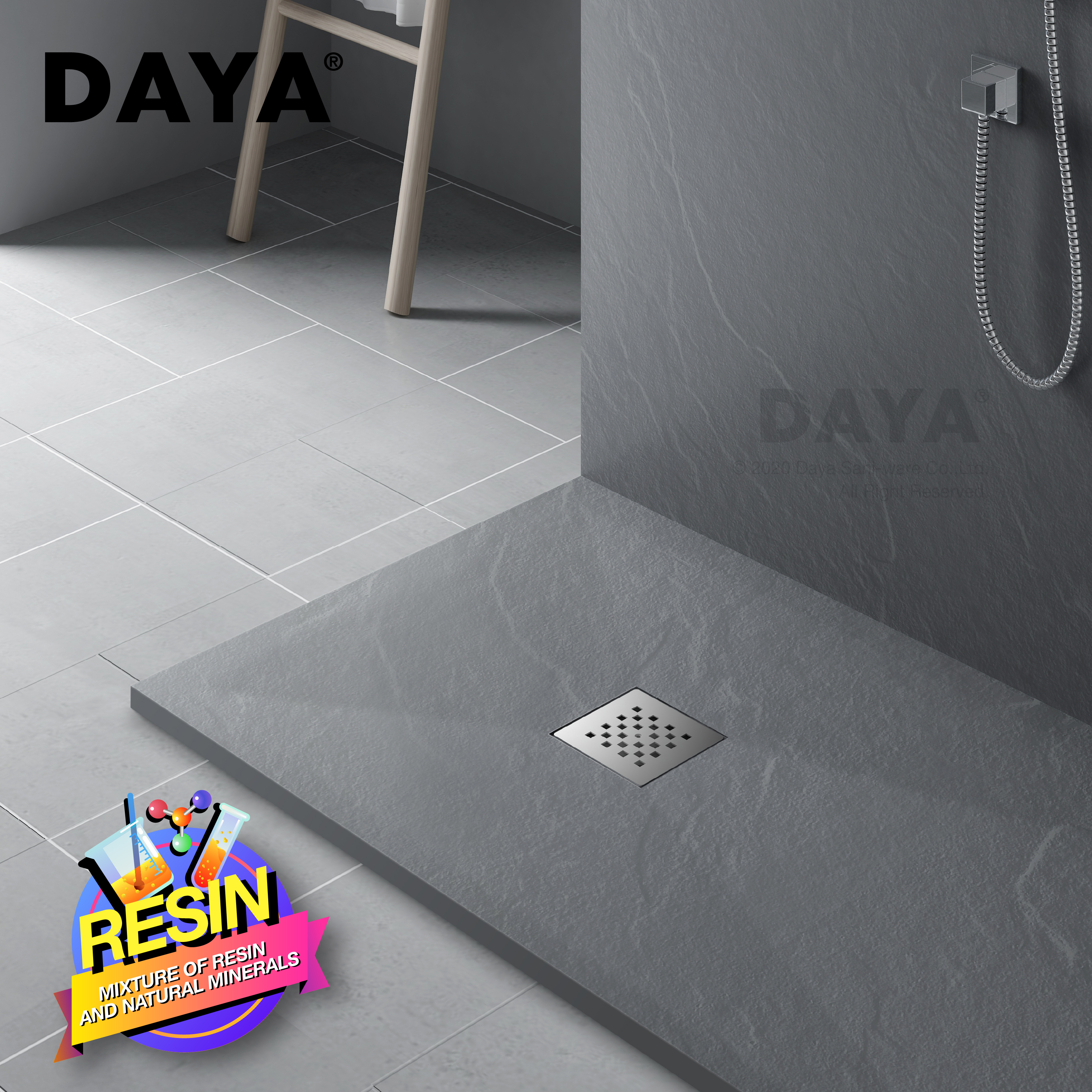 Shower Tray DAYA 2021 New Acr-shape Acrylic RESIN SMC Bathroom Shower Tray