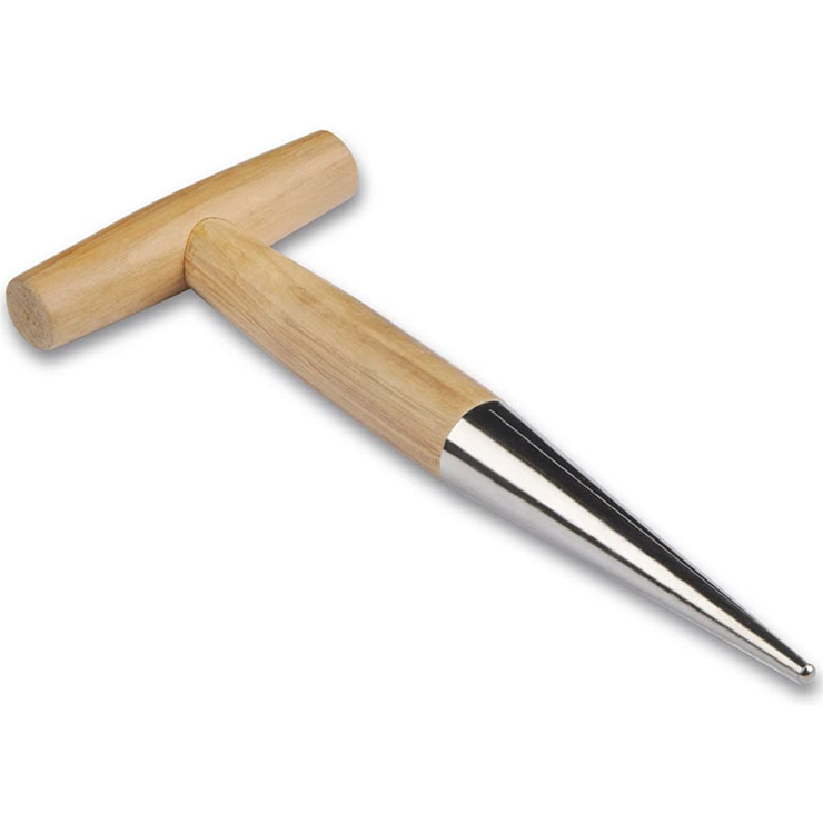 Portable Hand Held Bulb Planter Dibber Digging Hole Tool Garden Hand Stainless Steel Dibber