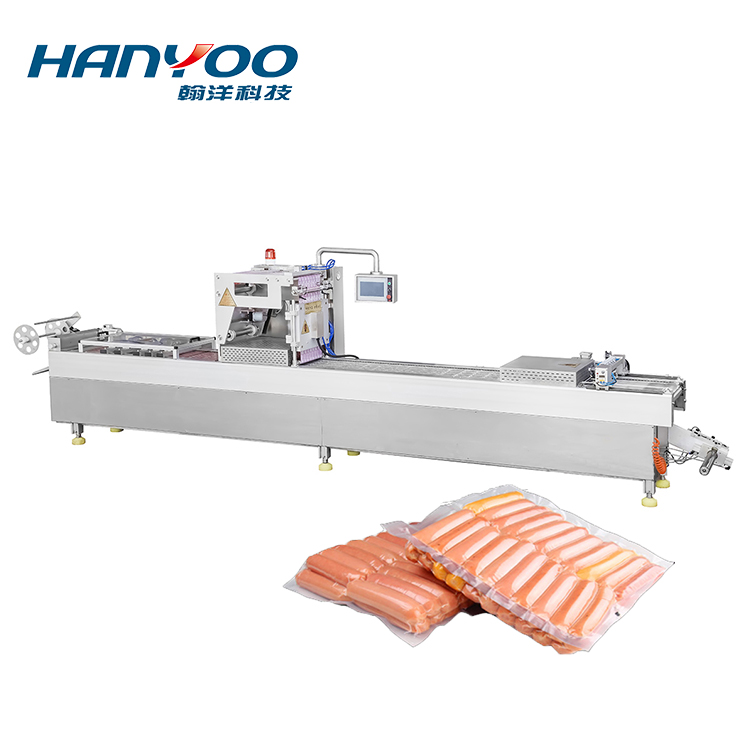 Hot sell Automatic Sausage/Smoked meat sauasge thermoforming vacuum packing machine