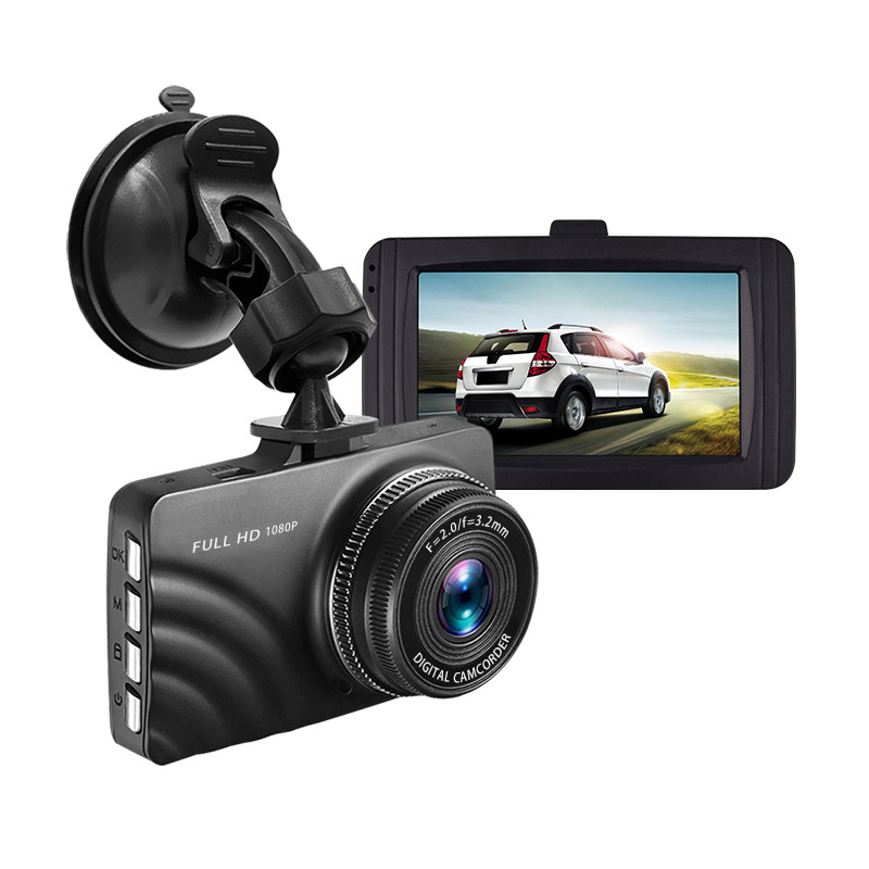 Amazon hot 3,0 "IPS Двойной объектив 1080P Автомобильный видеорегистратор ночного видения hd с передней и задней камерой заднего вида