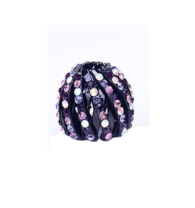 2021 New Women Bun Crystal Hair Claw Bird Nest Horsetail Buckle POnyil Holdedr Hair Clip DIY Bun Maker Female Hair Accessories