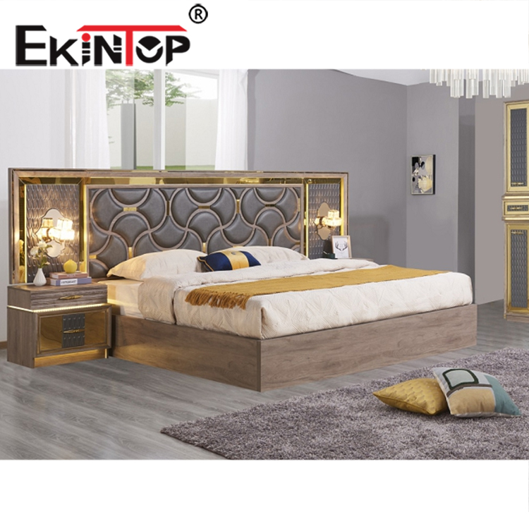 Ekintop Горячая Распродажа Новый дизайн king size кожаная кровать с татами