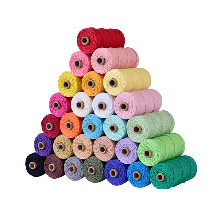wholesale Round 100 twisted cotton rope for macrame