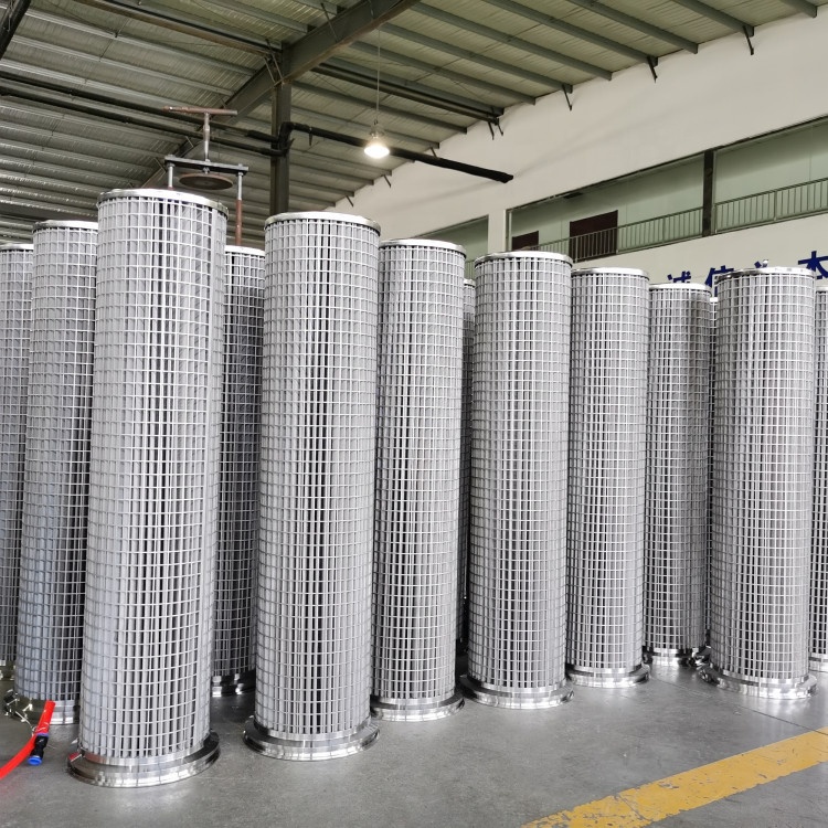 LIANDA Pleated metal fiber filter cartridge copper thread 316L stainless steel 500mmL pleated mesh filter elements