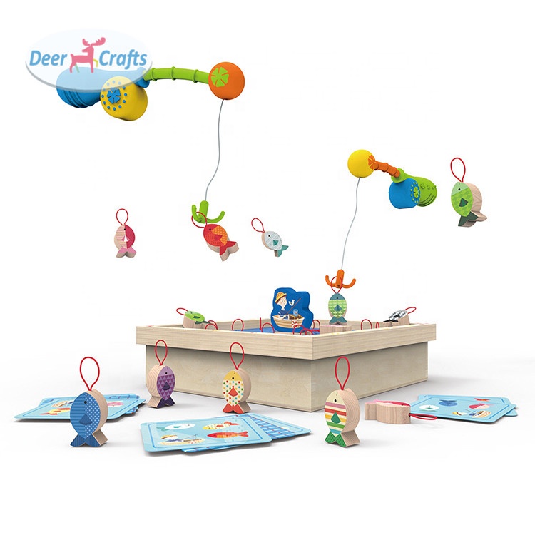 New early learning educational wooden fishing toy for children DA01426