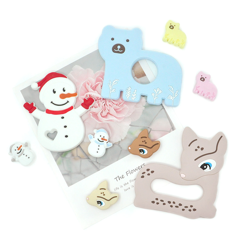 Wholesale Custom Bpa Free Teething Pendant Chew Toy Food Grade Silicone Baby Teether