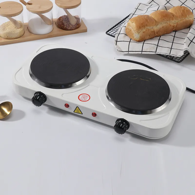 Household Portable Electric Twin Solid Hot Plate Stove For Cooking 2000 Watts