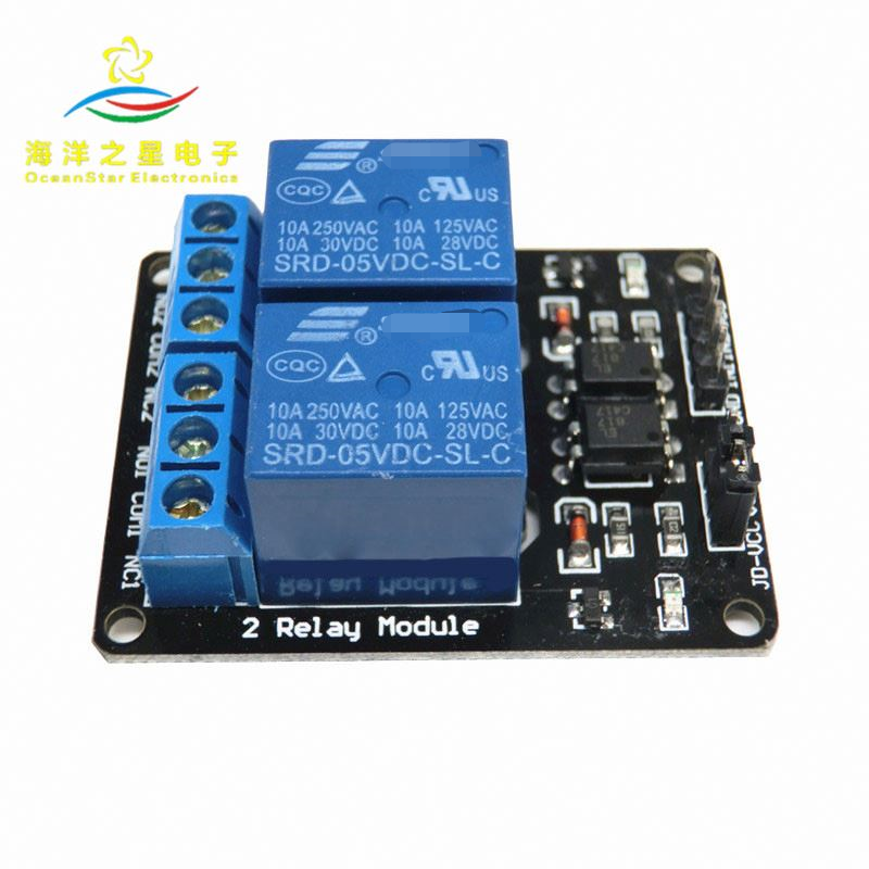 2 канальный релейный модуль 2-полосная реле Плата расширения 5V 12V с изоляция оптопары для защиты MCU макетная плата