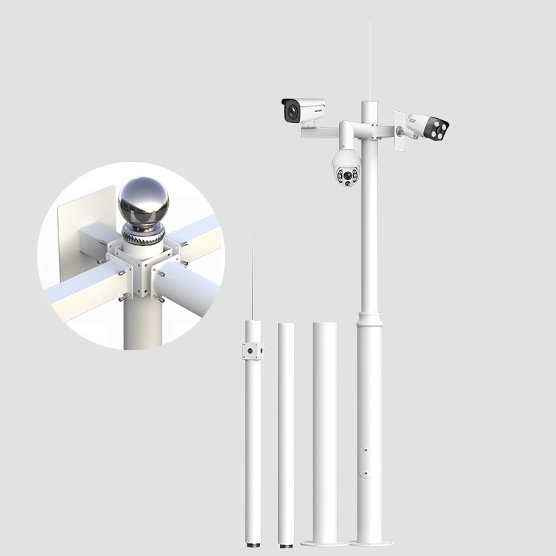 China Supplier Single-arm 10m Cctv Ptz Extension Pole Arm For Dome Camera