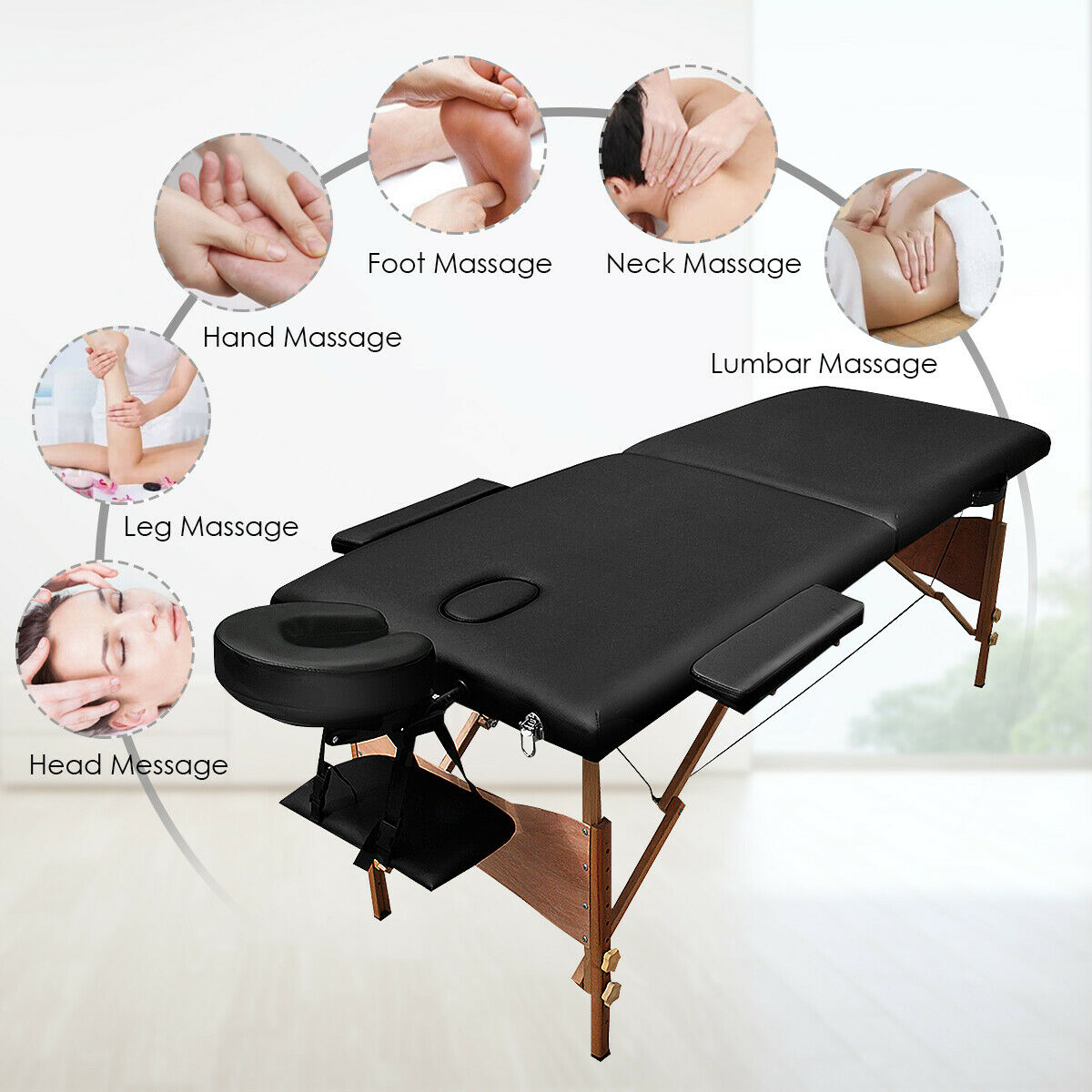Hot sale Portable collapsible tattoo beauty massage bed spa Folding moxibustion bed massage table