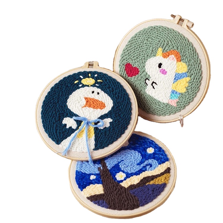 Wholesale Sewing DIY Tool Punch Needle Kits DIY Handcraft Punch Needle Starter Kit Woolen Embroidery Kit