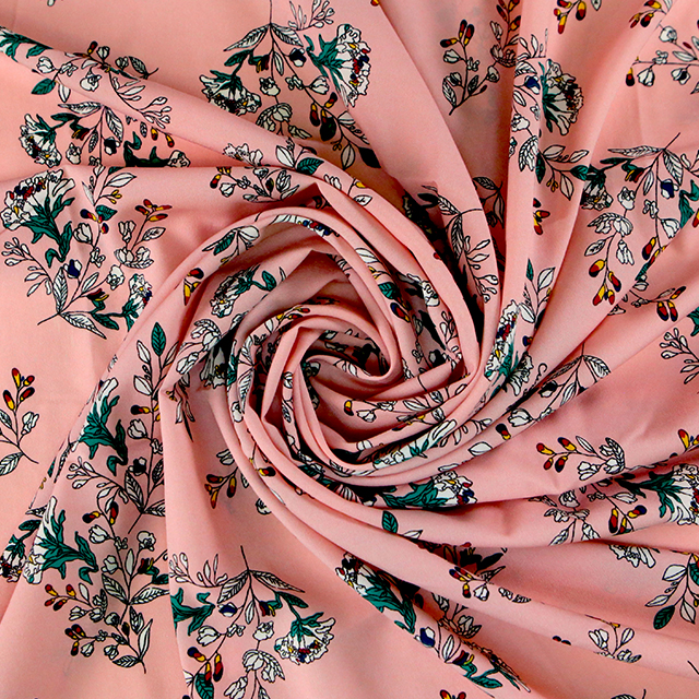 2021 New arrivals women's dress material lining printed spandex silk 100% Polyester Fabric