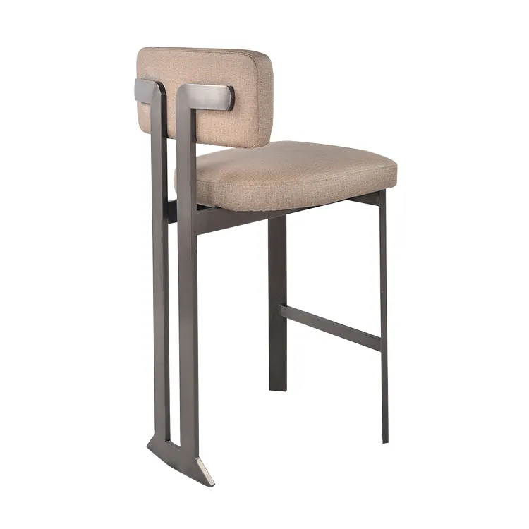 Hot Sale Industrial Gold Metal Bar Stool Counter Stool High Stools Leather Leisure Lounge Chair For Home