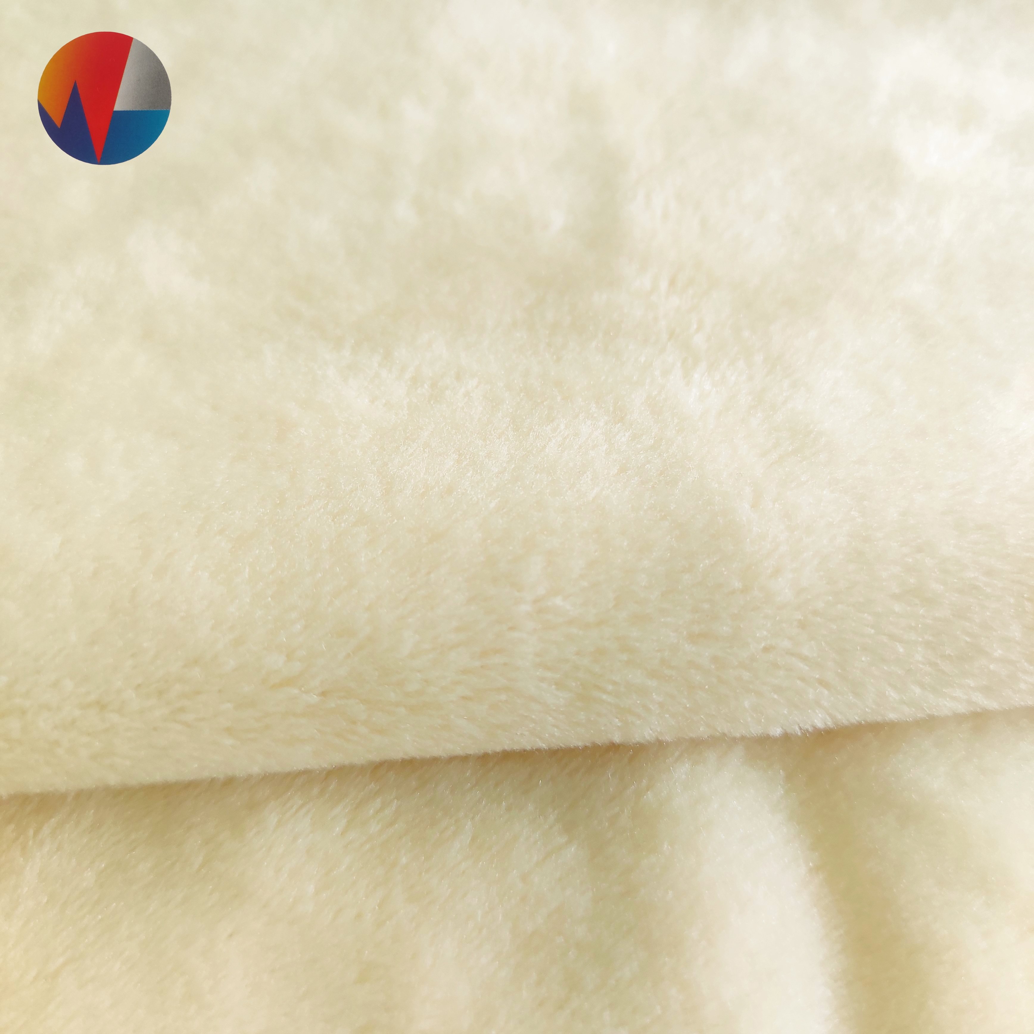 100% polyester Coral Fleece Fabric Flannel Super Soft Velvet Stretch Fabric for Garment and Home Textile