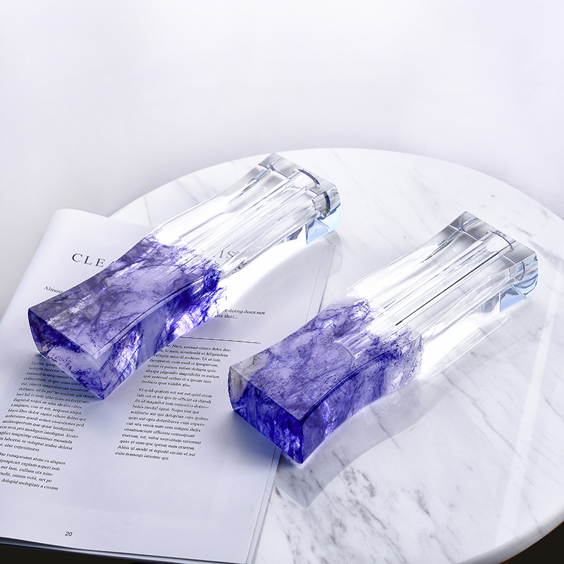 Tall Hand Made Luxury Crystal Glass Bud Vase Home Decoration