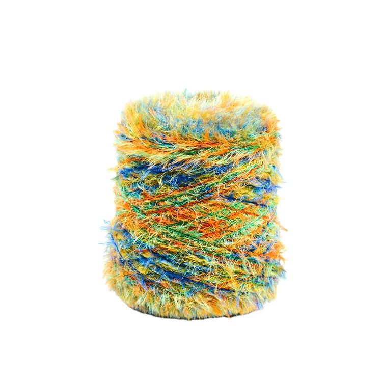 Kingeagle wholesale New Fancy Eyelash 7Nm Polyester mohair eyelash Feather Cat Hair Yarn Manufacturers