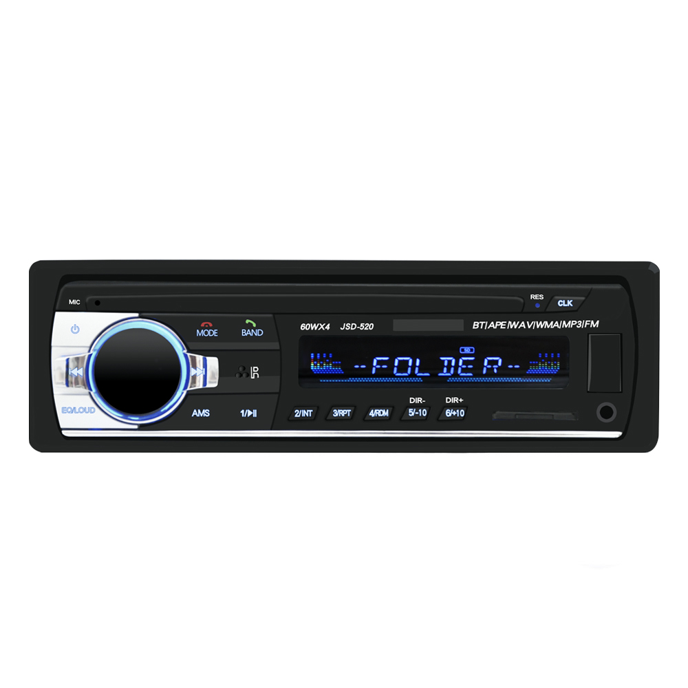 Автомобильный MP3-плеер KM с музыкой/12 В 520 Ai FM 1Din передатчик V2.0 USB Радио автомобильный стерео аудио плеер MMC сабвуфер
