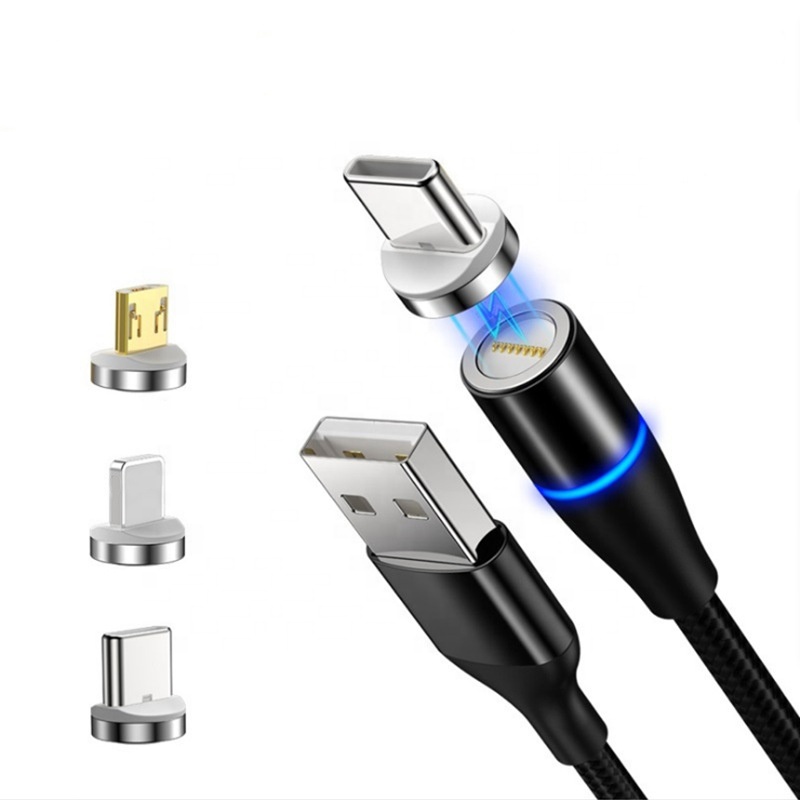 Премиум оптовая продажа 3 в 1 Магнитный зарядный кабель micro usb iOS 8pin type c для быстрой зарядки данных Магнитный usb кабель с 3A