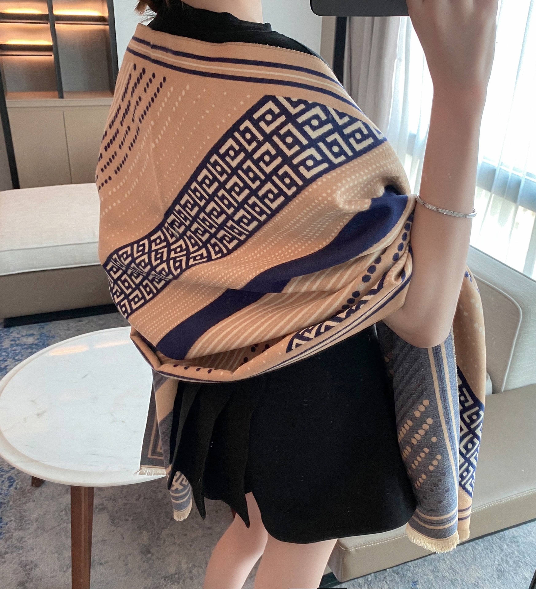 Scarf wholesale ladies decoration wild thick autumn and winter scarf cashmere brushed four seasons shawl long
