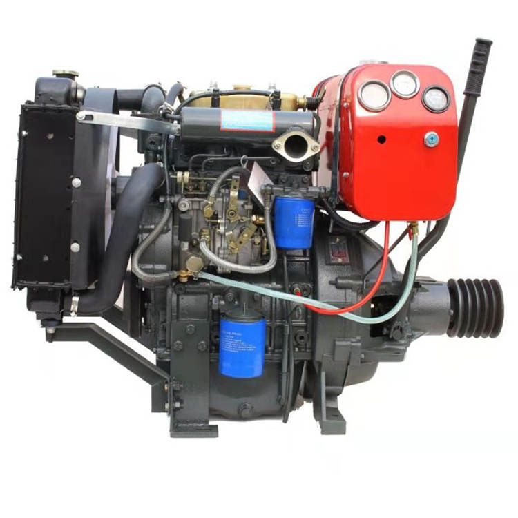 Маленький дизельный двигатель 38hp, двухцилиндровый дизельный двигатель с водяным охлаждением для продажи