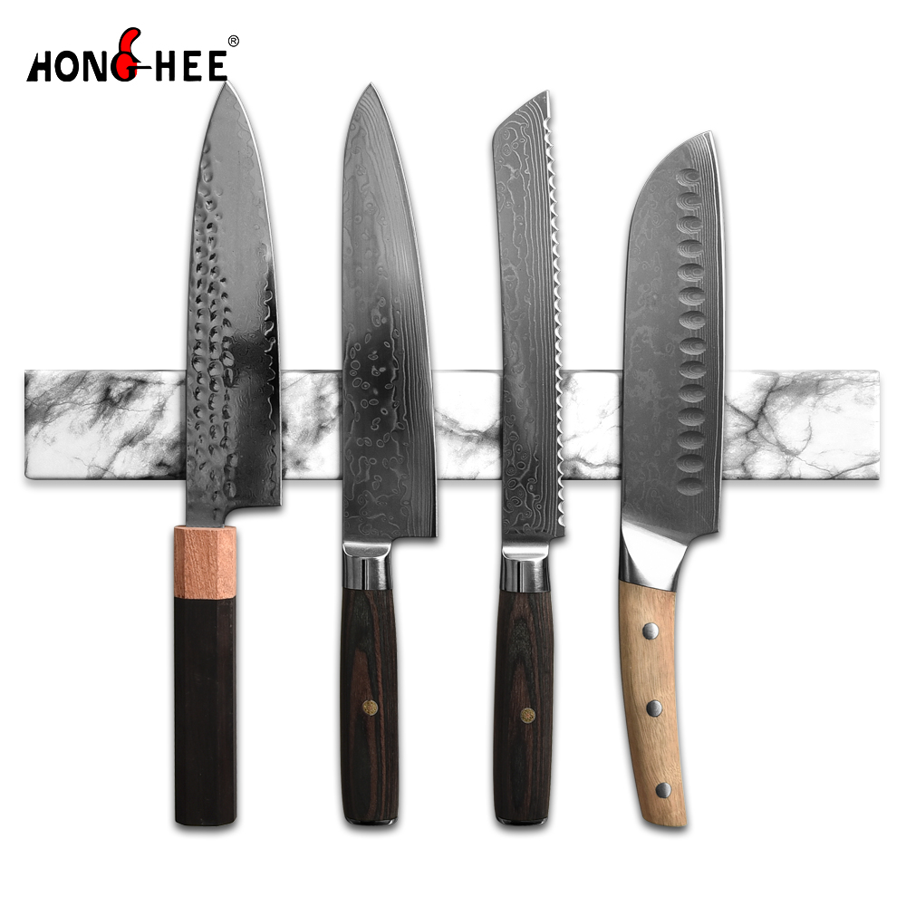 Мощный настенный магнитный держатель для ножей, кухонная полоска из нержавеющей стали под мрамор, 16 дюймов, магнитный держатель для ножей, подставка для кухни