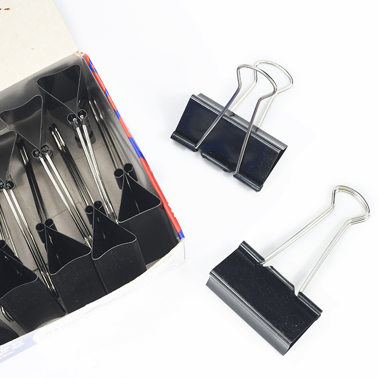 Weibo office long tail black clip metal test paper ticket phoenix tail clip wholesale can be customized