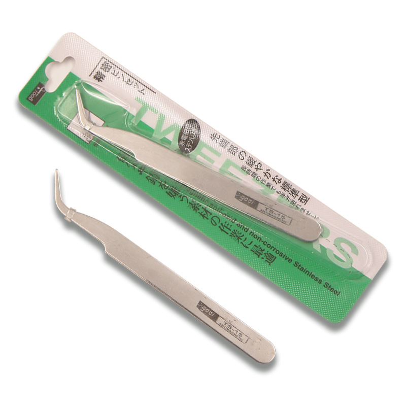 Nail art tool design straight curved nail forceps with stainless steel tweezers