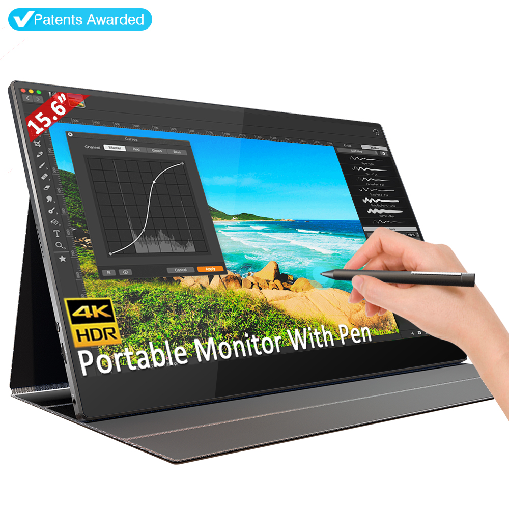 Sibolan 15,6-дюймовый сенсорный экран 4k портативные игровые мониторы для ps5 oem 4k монитор oem портативный монитор производитель стилус