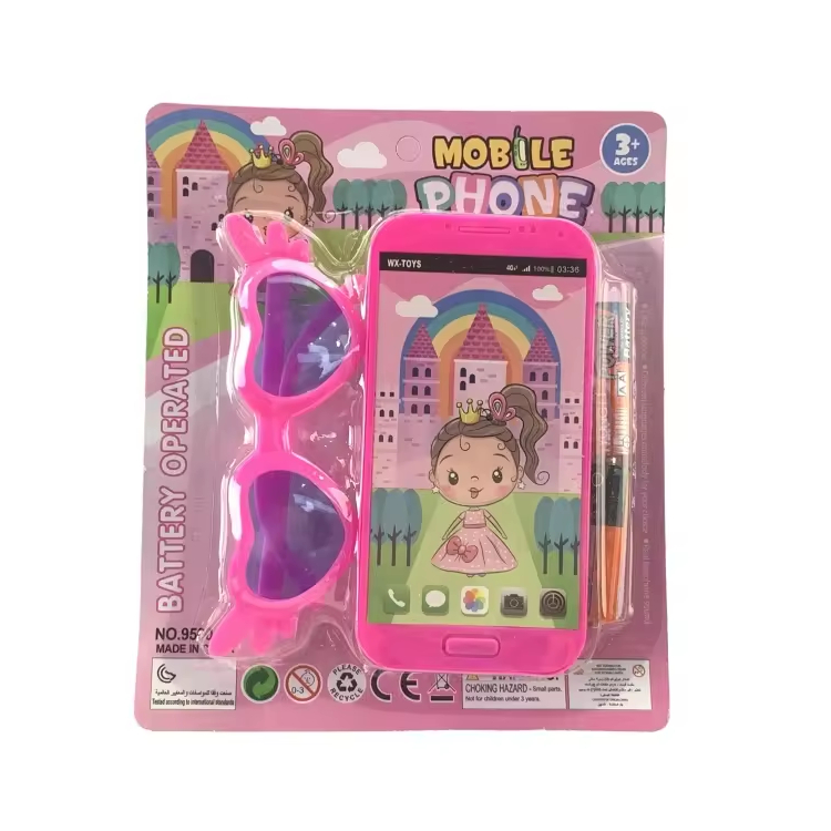 Jinming Wholesale Hot Sale Mobile Phone with Glasses Toy Kids Cartoon Mobile Phone Toy