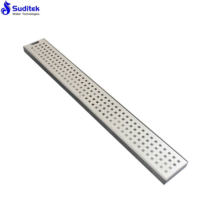 Square Punched Hole Linear Drain Kit for Indoor Use
