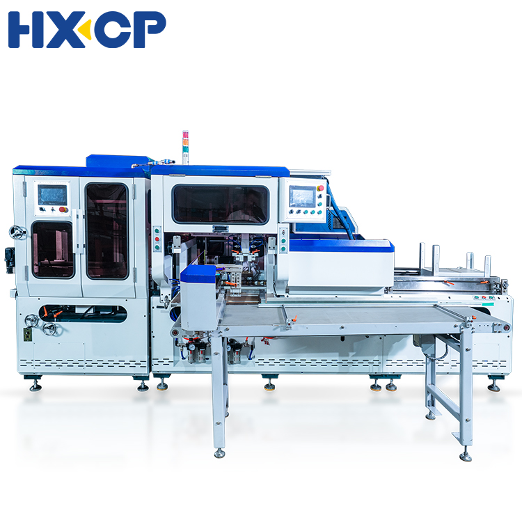 HXTF-400L Automatic Rigid Gift Box Assembling Machine Whisky Red Wine Box Case Package Making Machine