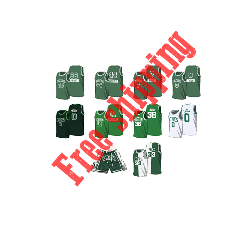 Баскетбольная форма Boston Celtic new jersey 00 Jayson Tatum белый черный 07 Джейлен коричневый