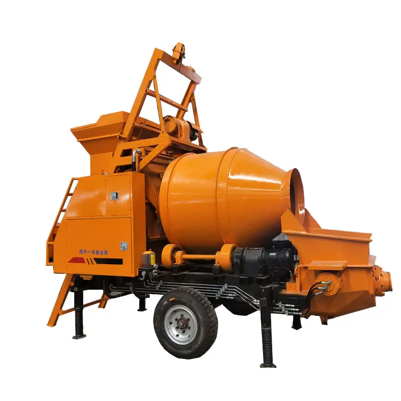 Hot Sale Hydraulic Concrete Mixing Integrated Pump Mortar Cement Automatic Feeding Machine 60kw Mixing Power 200-400m 0.5-4cm