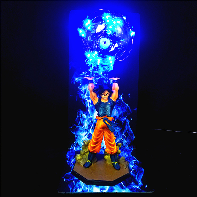 Anime dragon ball figure night light luminous creative action figure toy gift Goku figures with color box